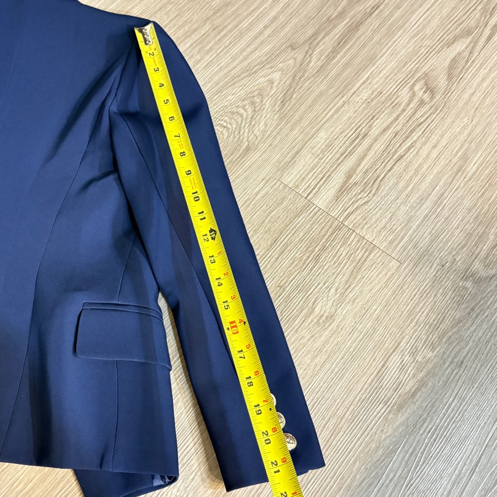 Double Breast Navy Women's Blazer with Gold Buttons Size S - Picture 6 of 10